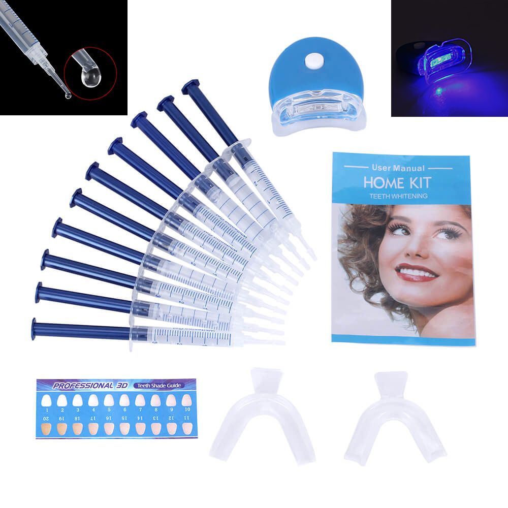 Teeth Whitening Kit With Light - 1 ชุดฟันไวท์เทนนิ่ง 44% เปอร์ออกไซด์ทันตกรรม Bleaching System