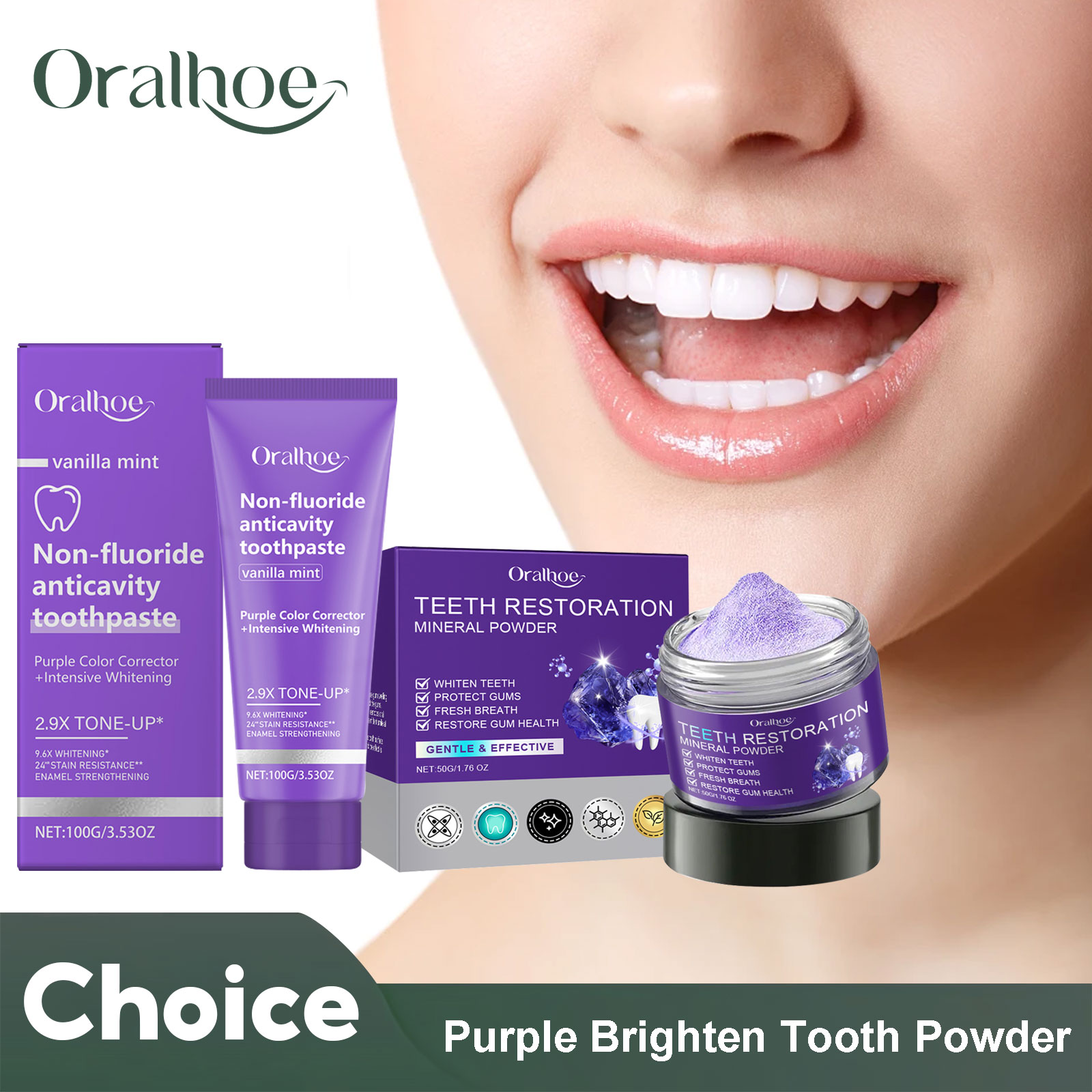 Teeth Whitening Naturally - Teeth Restoration Mineral Powder Teeth Whitening
