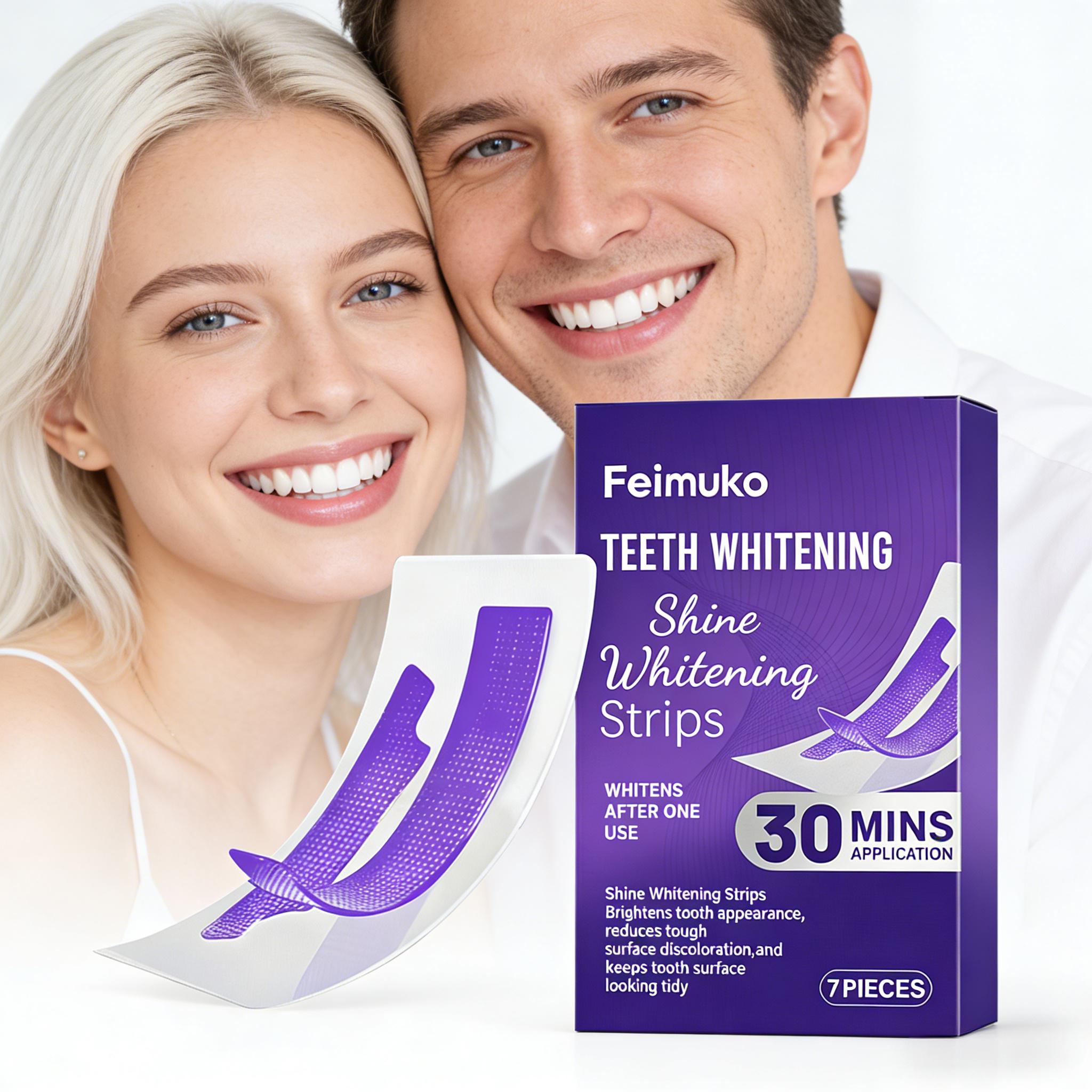 Teeth Whitening Strips Permanent - แถบฟอกสีฟัน ลดความไวต่อการระคายเคือง ขจัดคราบพลัค ฟันขาวอย่างมืออาชีพ ฟอกสีฟันแบบไม่เจ็บปวด การดูแลฟัน