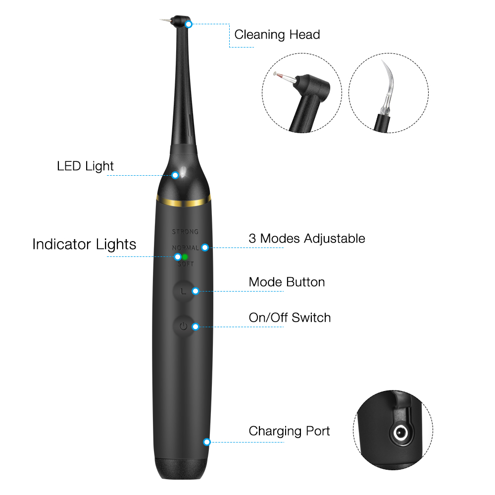 เครื่องขูดหินปูนไฟฟ้าแบบพกพาพร - Teeth Whitening Led Kit บทวิจารณ์และราคา