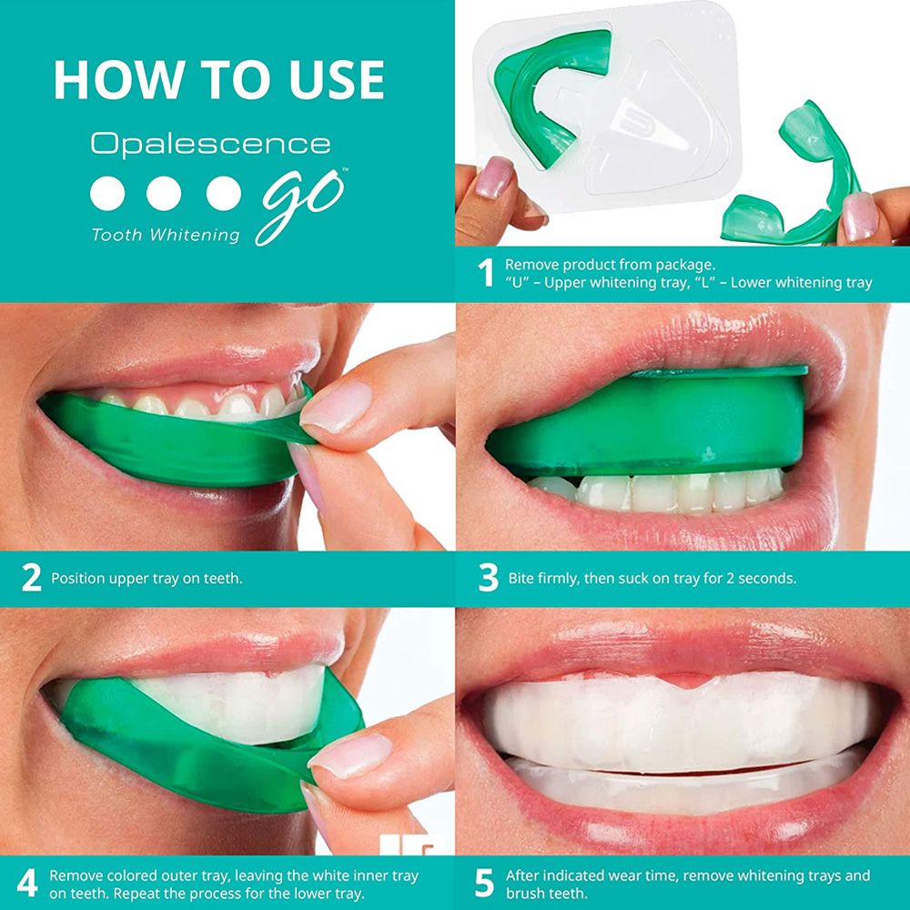 เครื่องฟอกฟันขาวไฮโดรเจนเปอร์อ - Teeth Whitening Opalescence Go บทวิจารณ์และราคา