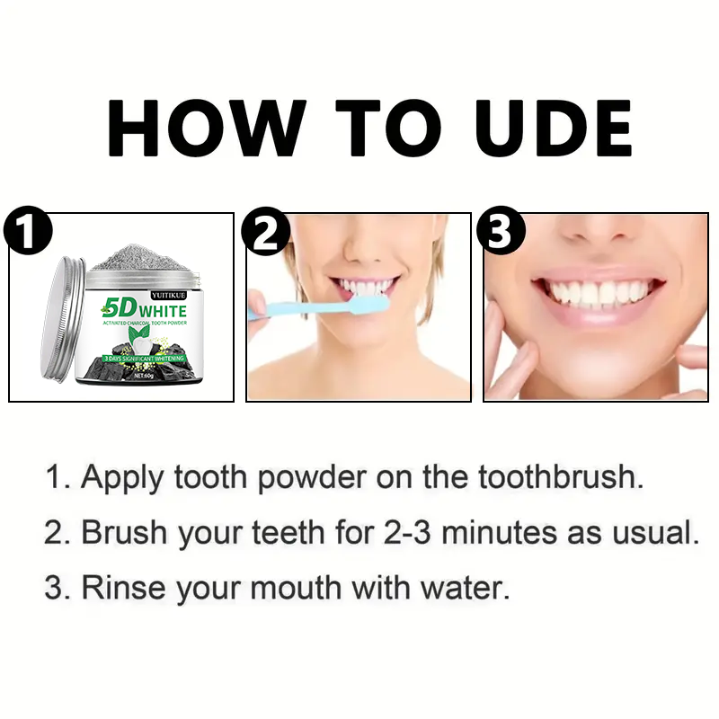 YUlTlKUE 5D ไวท์ แอคทิเวท ชาร์ - Teeth Whitening Naturally บทวิจารณ์และราคา