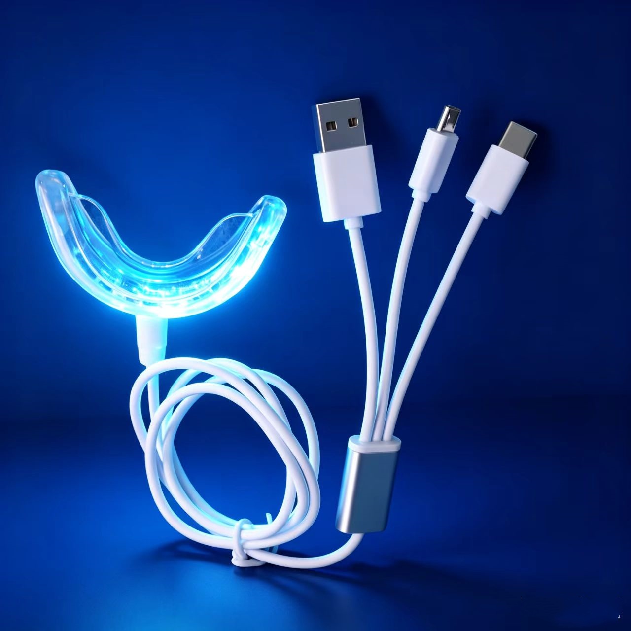 ชุดฟอกสีฟันแบบพกพา LED สำหรับท - Teeth Whitening Led Kit บทวิจารณ์และราคา