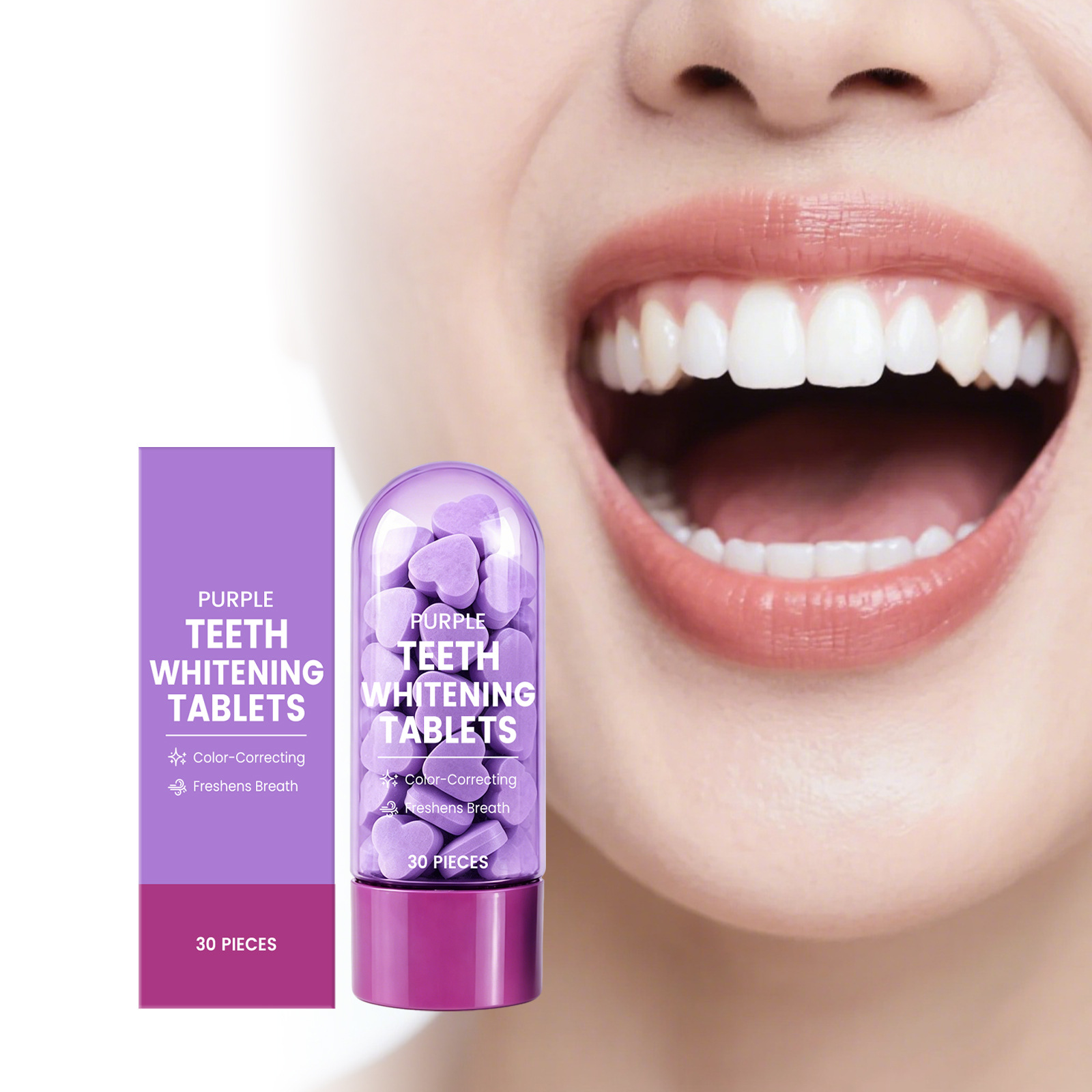 ยาสีฟันเม็ดสีม่วง ไม่ระคายเคือ - Teeth Whitening Naturally บทวิจารณ์และราคา