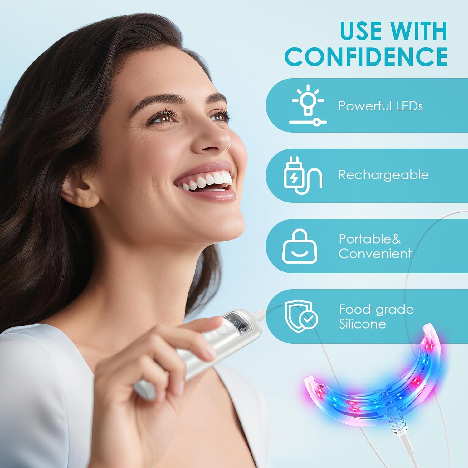 เครื่องเร่งฟอกสีฟัน 16 LED แสง - Teeth Whitening Kit With Light บทวิจารณ์และราคา