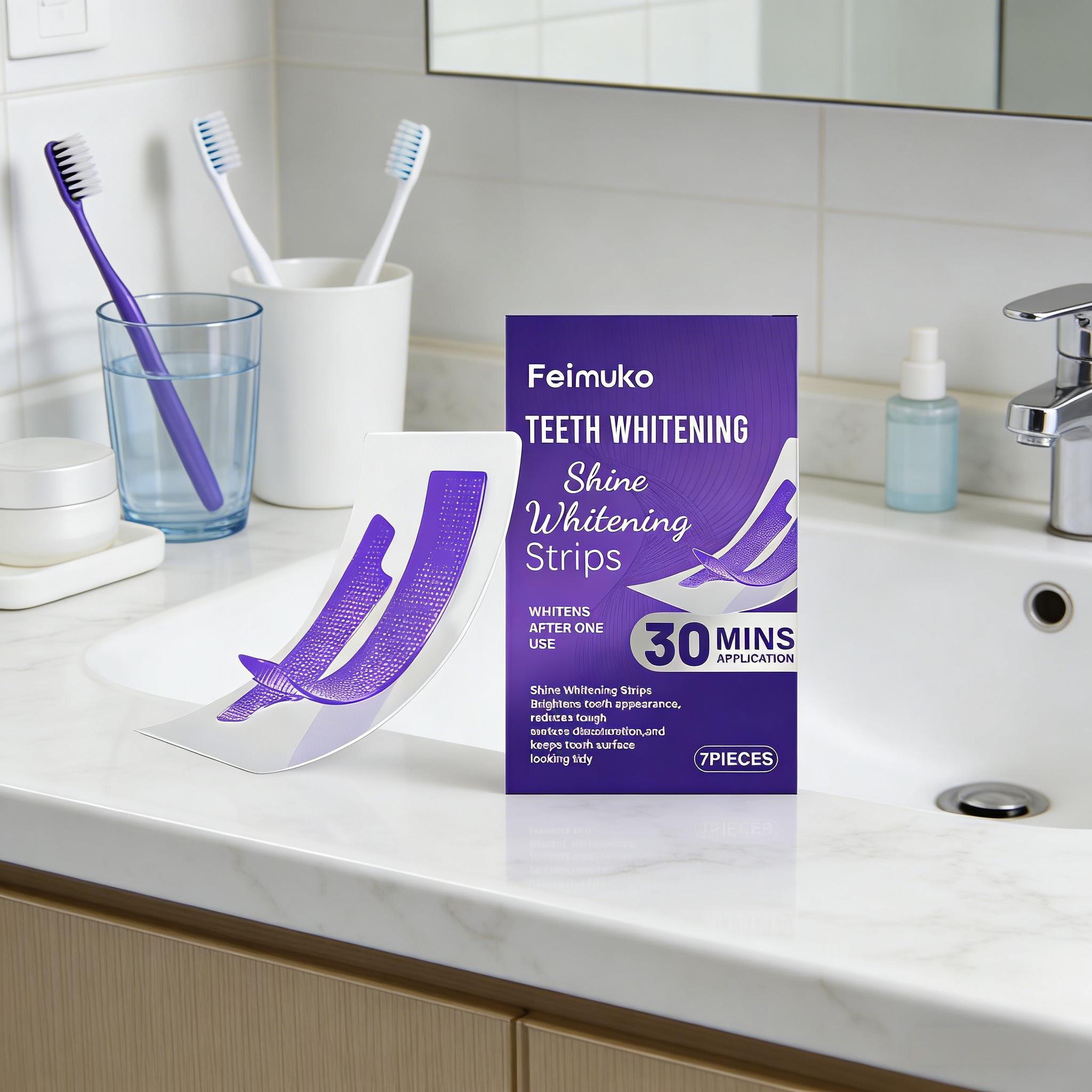 แถบฟอกสีฟัน ลดความไวต่อการระคา - Teeth Whitening Strips Permanent บทวิจารณ์และราคา