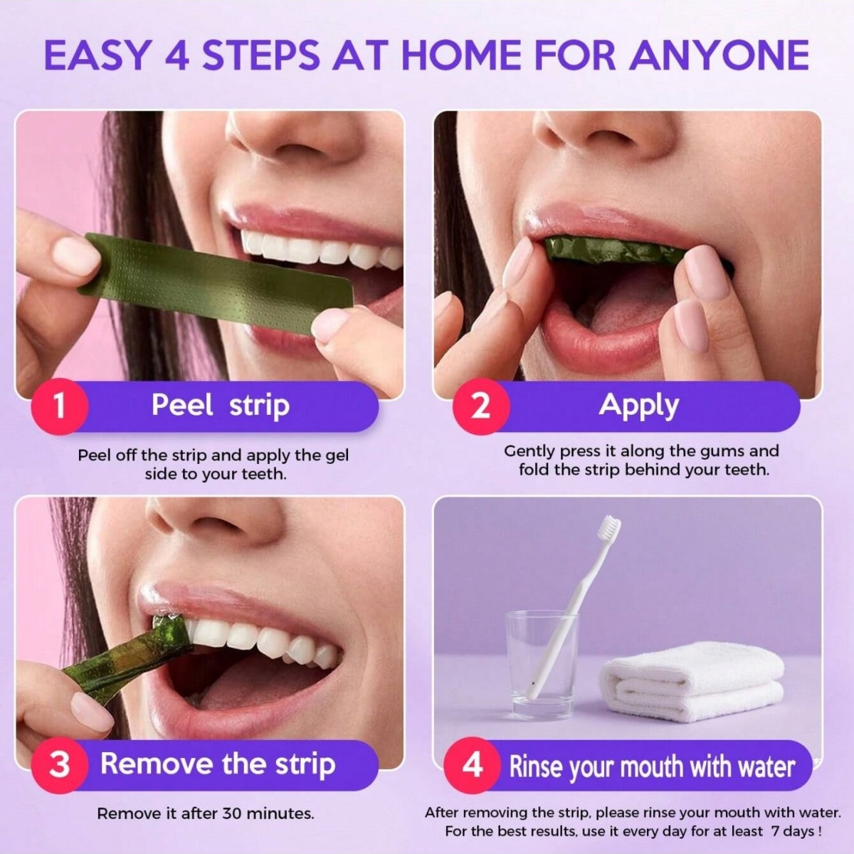 ดีลักซ์สติกเกอร์ฟอกสีฟัน 7/14/ - Teeth Whitening Strips Permanent บทวิจารณ์และราคา