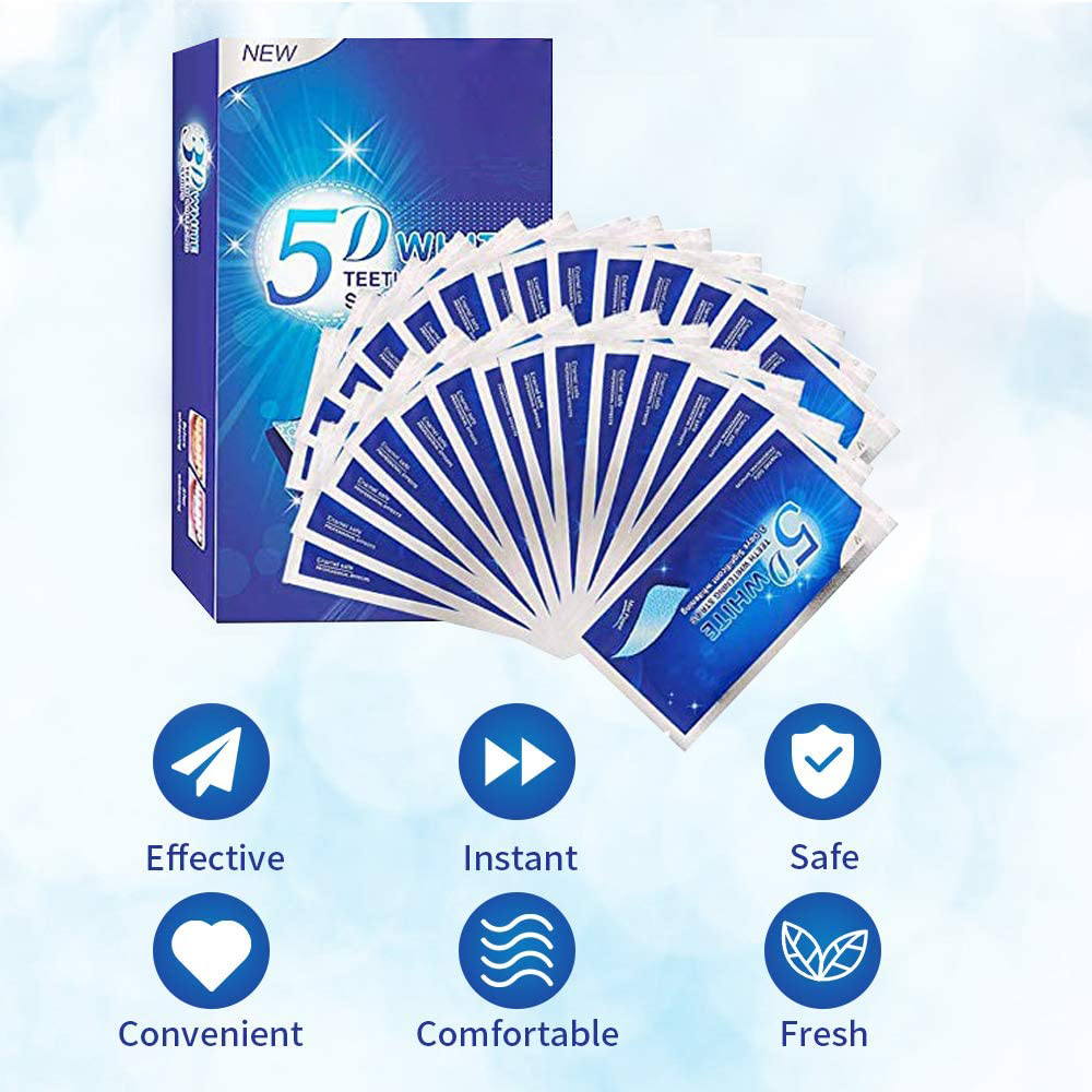 แผ่นฟอกสีฟันขาว 5D ไวท์เทนนิ่ง - Teeth Whitening Led Kit บทวิจารณ์และราคา