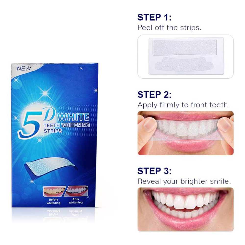 แผ่นฟอกสีฟันขาว 5D ไวท์เทนนิ่ง - Teeth Whitening Led Kit บทวิจารณ์และราคา